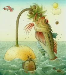 Fisk, 2006 (wc på papper)